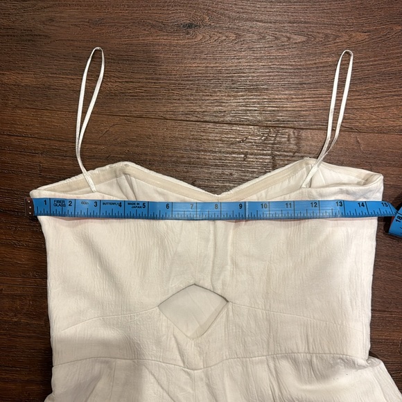 Greylin Strapless Jumpsuit, lined, side zipper in Linen/cotton blend in EUC - Picture 8 of 13